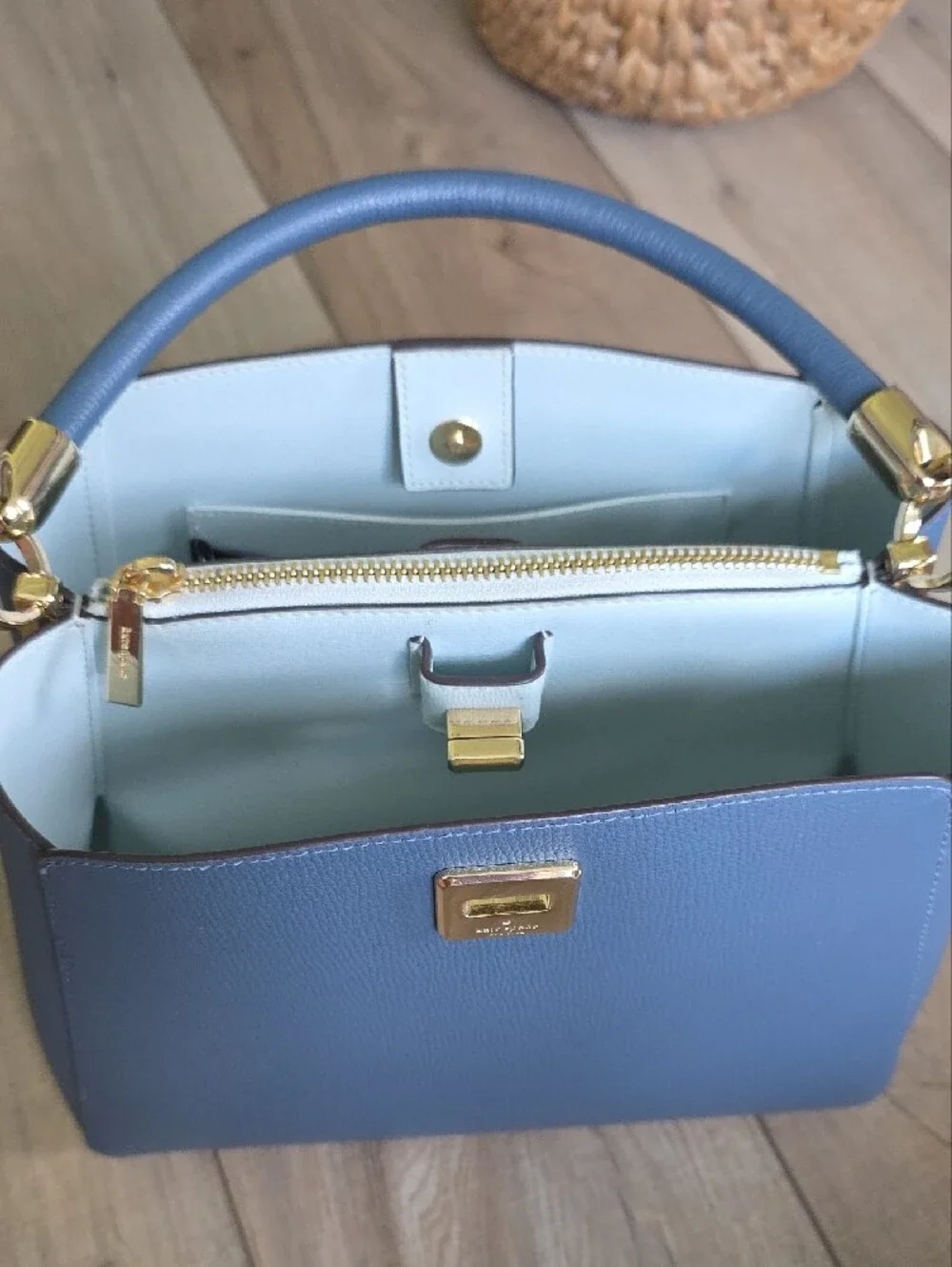 Like New! Kate Spade Top-Handle Leather Satchel - Blue